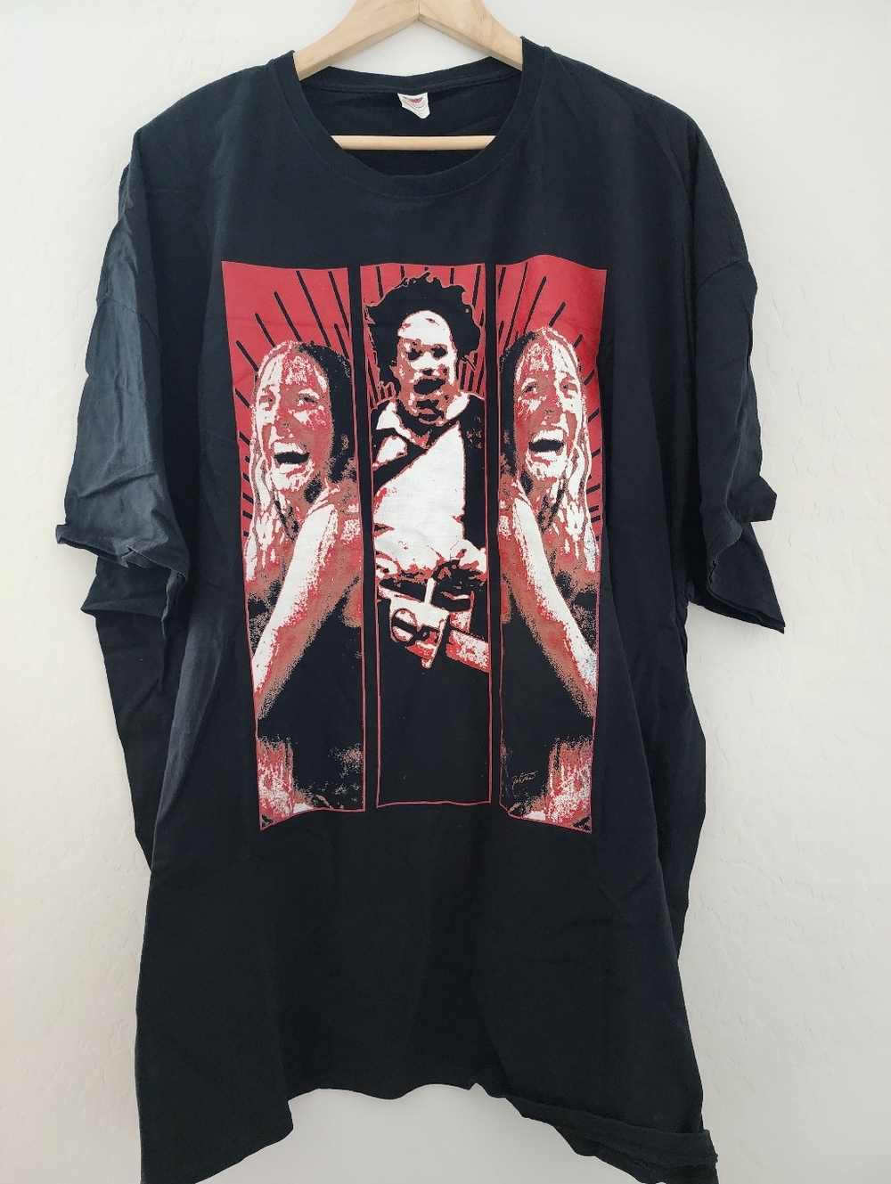 New Texas Chainsaw Massacre Movie Black Men’s T-Shirt, Heavy Duty Cotton, 4XL